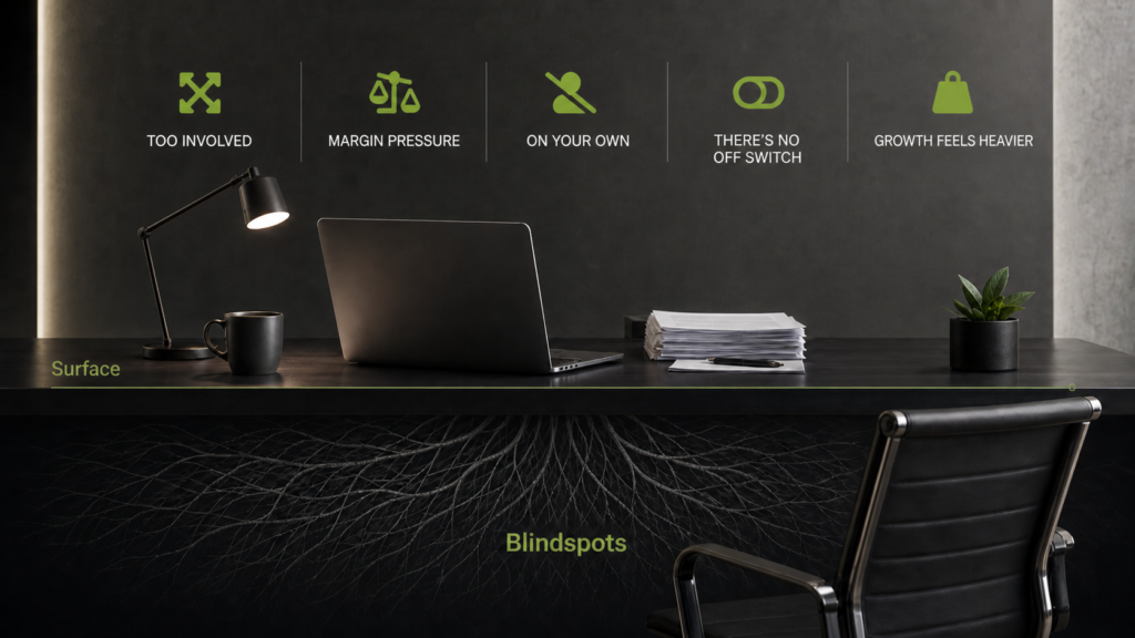 Blindspots underlie common problems in business that are really symptoms of something deeper
